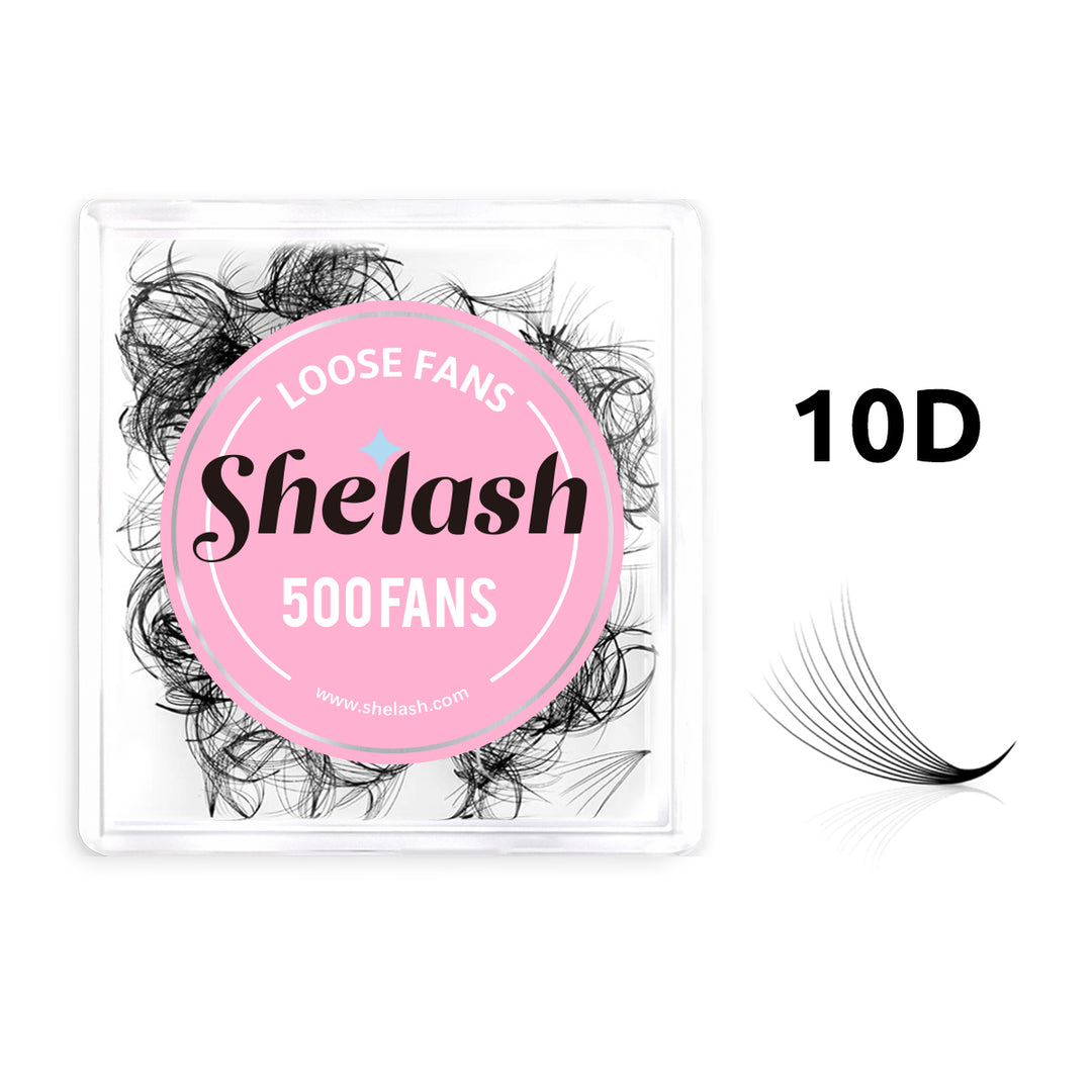 Wholesale 10D Pointy Base Promade Loose Fans - 500 Fans