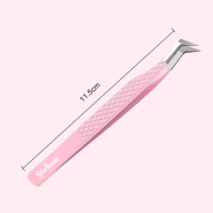 Light Pink Fiber Tip Volume Eyelash Tweezers