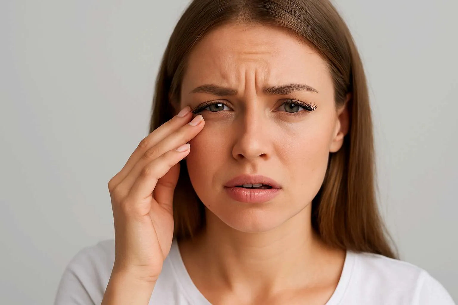 What causes discomfort when I blink with eyelash extensions on?