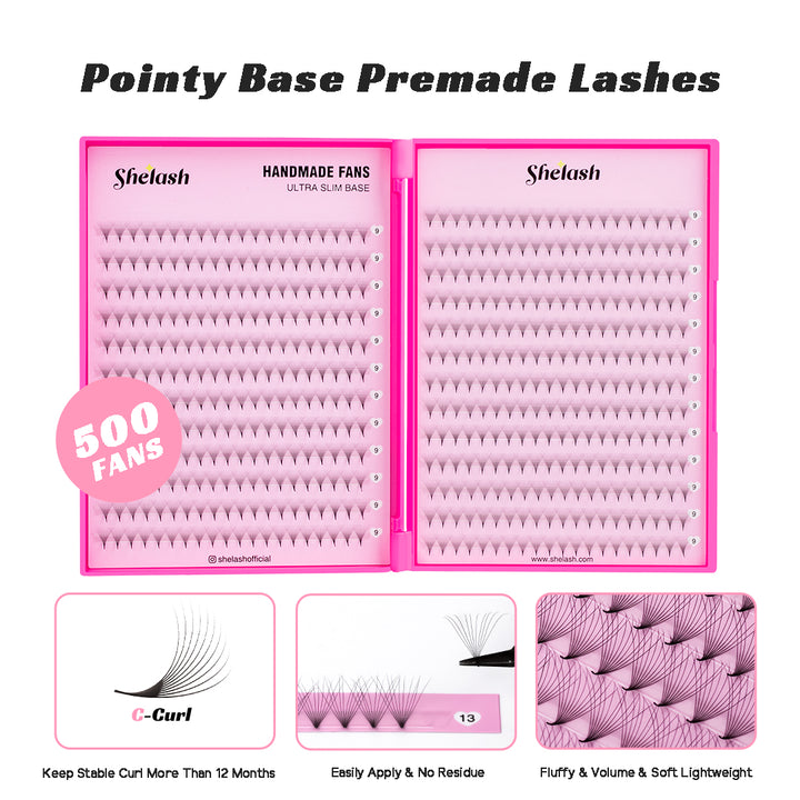 10D  Promade Volume Fans - 500 Fans