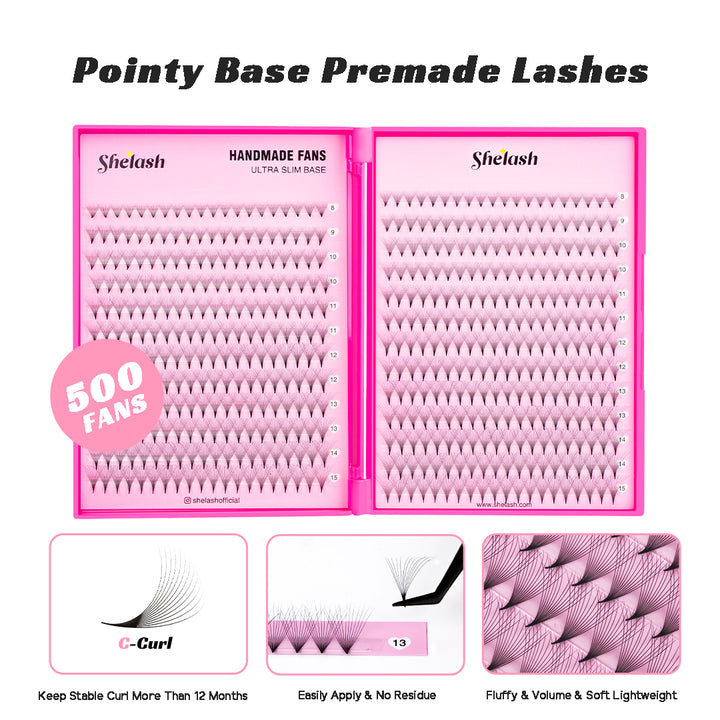 Wholesale 12D  Promade Volume Fans 0.05&0.07mm - 500 Fans