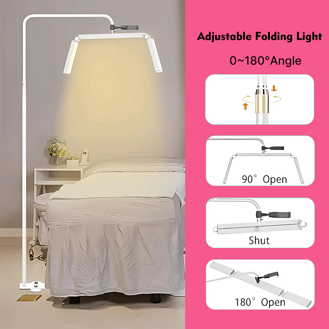 Foldable Half Moon Light Floor Lamp for Eyelash Extensions