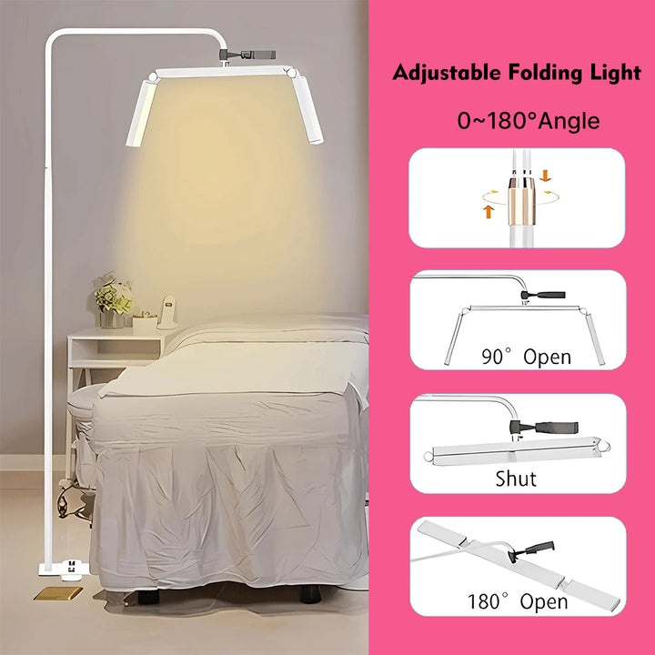 Foldable Half Moon Light Floor Lamp for Eyelash Extensions