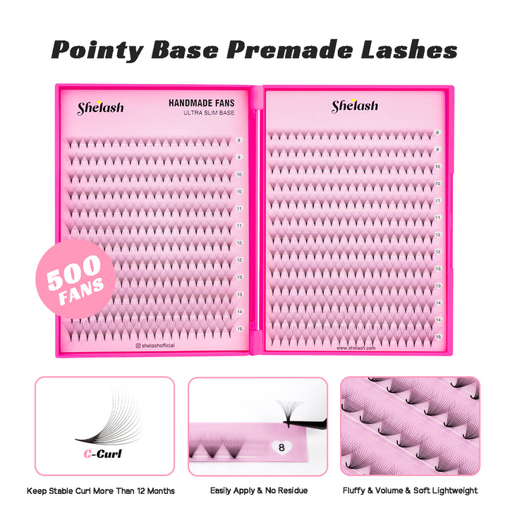 Wholesale 16D  Promade Volume Fans 0.03&0.05mm - 500 Fans