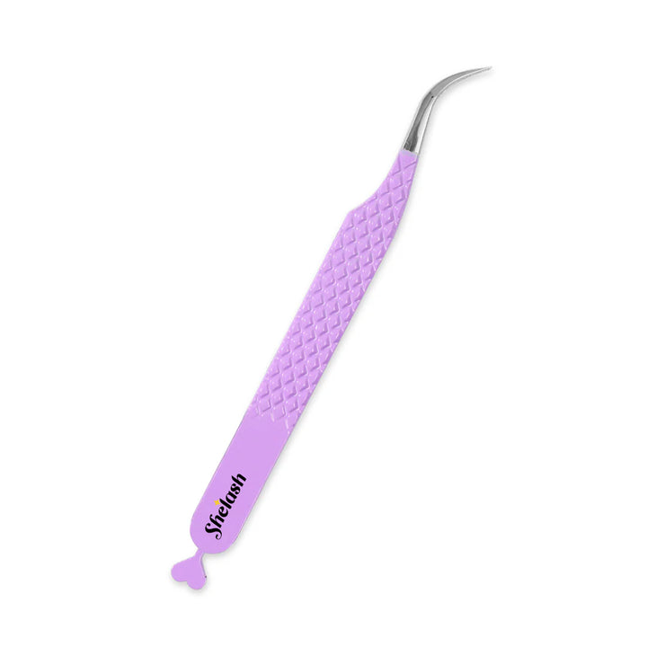 Violet Heart-shaped Tweezers for Volume Eyelash Extensions