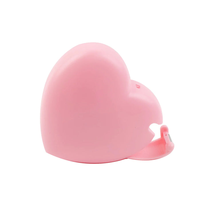 Heart Shaped Pink Plastic Tape Cutter