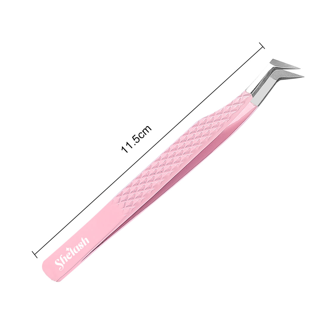 Light Pink Fiber Tip Volume Eyelash Tweezers