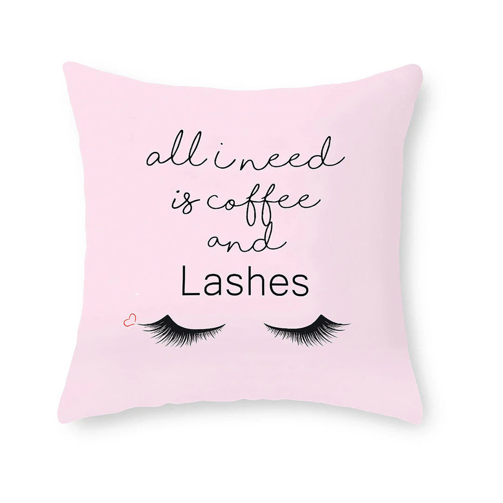 Lumbar Throw Pillow Cover-pink