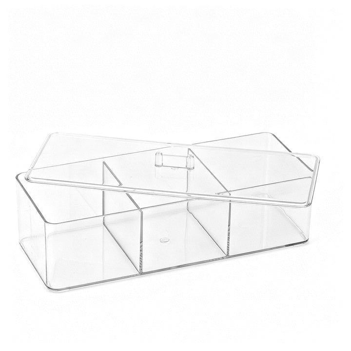 Crystal-clear visibility, snap-on dust-proof cover, keeps glue rings and small tools organized.