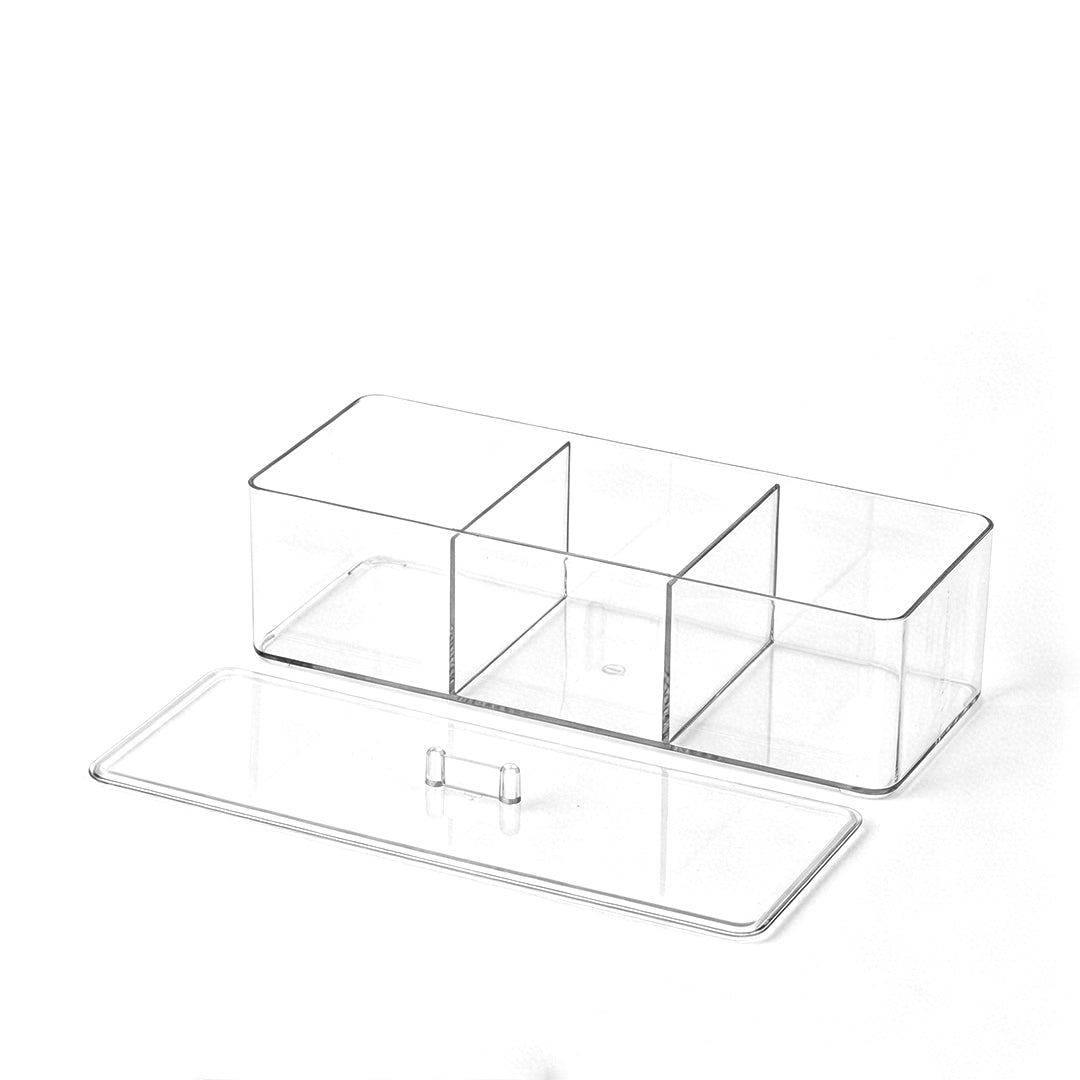 Crystal-clear visibility, snap-on dust-proof cover, keeps glue rings and small tools organized.