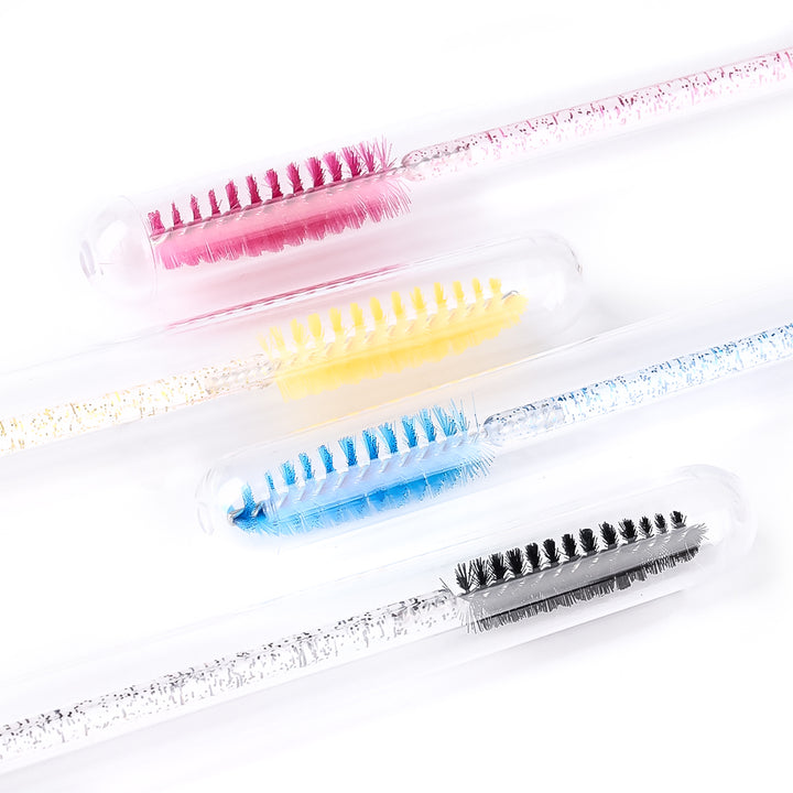 Smiley Bottle Glitter Mascara Brushes With Ring