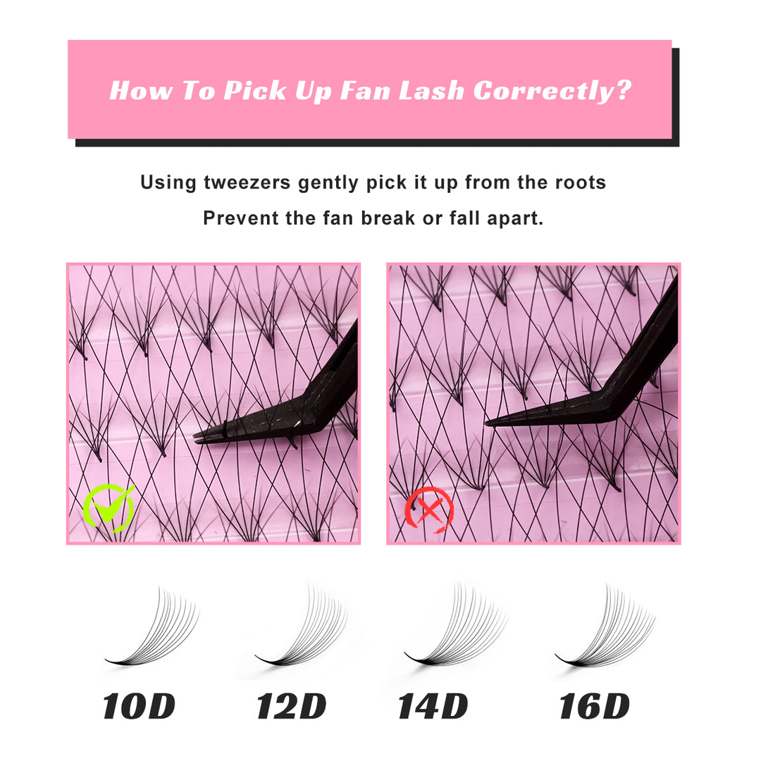 5D  Promade Volume Fans 0.07mm - 500 Fans