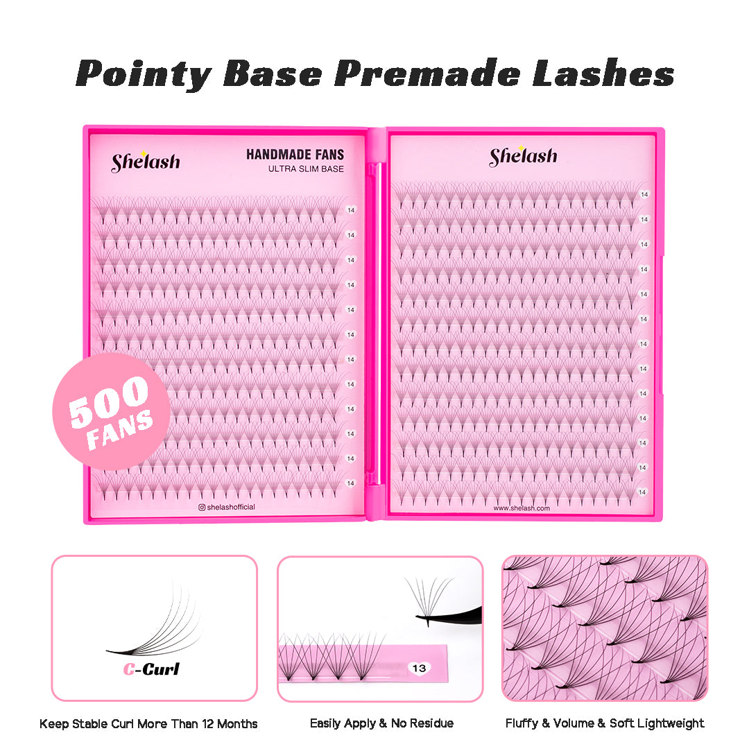 6D  Promade Volume Fans - 500 Fans