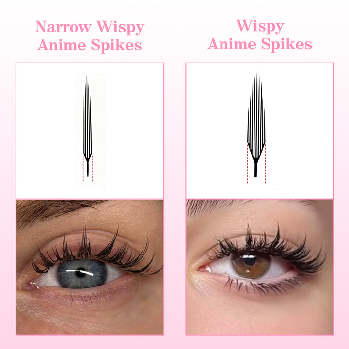0.07MM Narrow Wispy Anime Spike Lashes