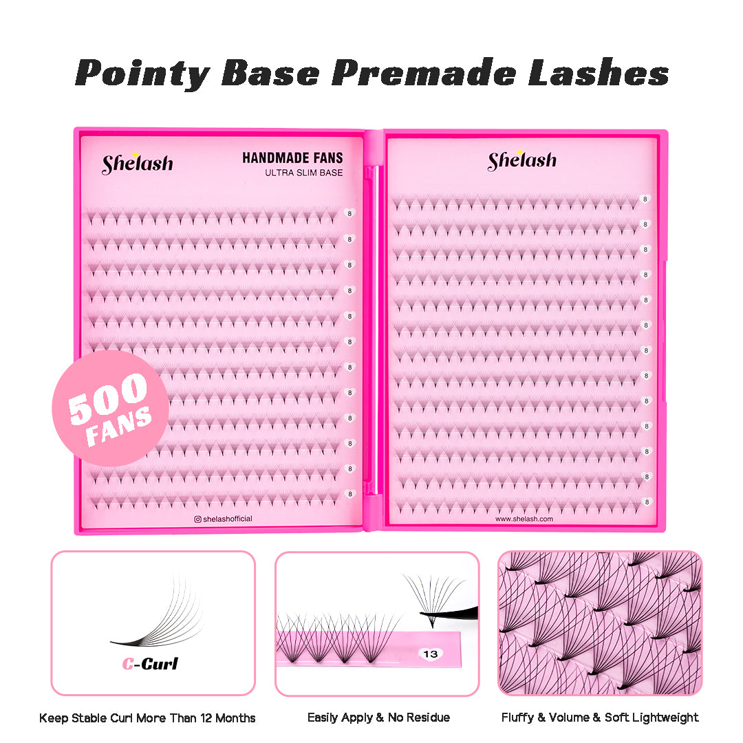 8D  Promade Volume Fans - 500 Fans