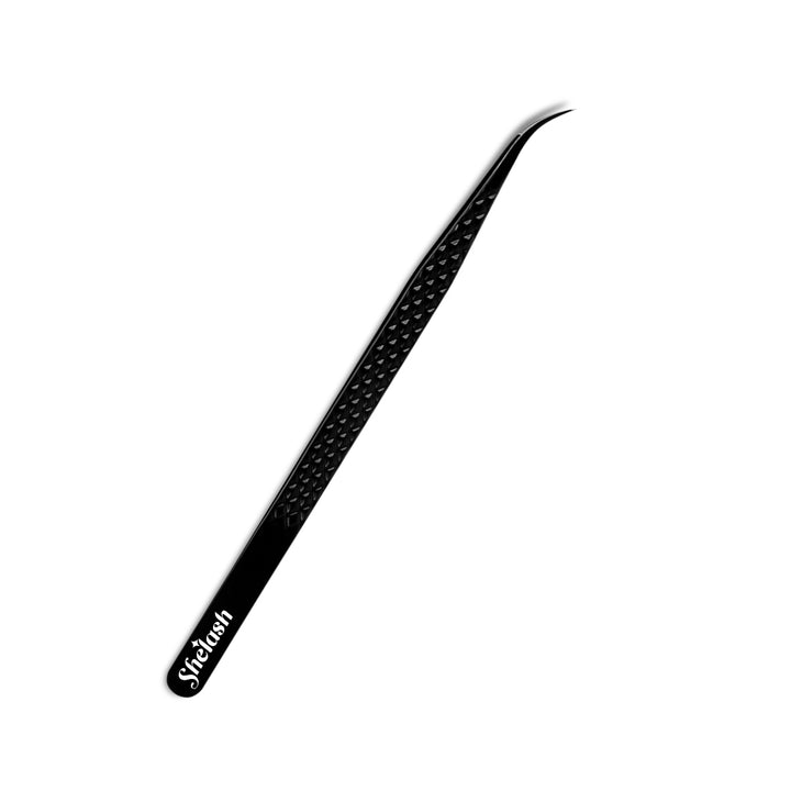 Black Fiber Tweezers For Eyelash Extension