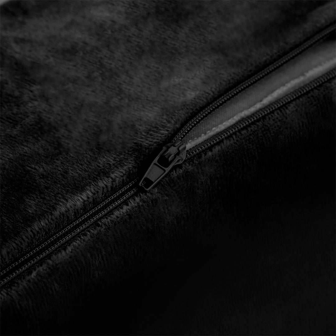 Ergonomic lash pillow with plush velvet cover, zero-pressure support, dual side pockets for tools, holds head steady at ideal working angle.