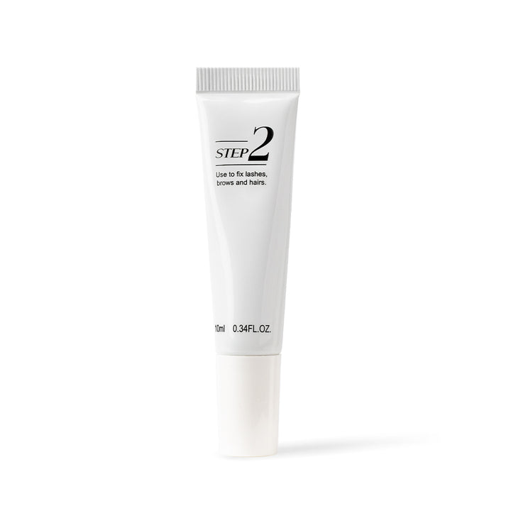Professional lash lift treatment kit with Step 1 and Step 2 system for lifting, curling, and setting natural lashes and brows in salon use.