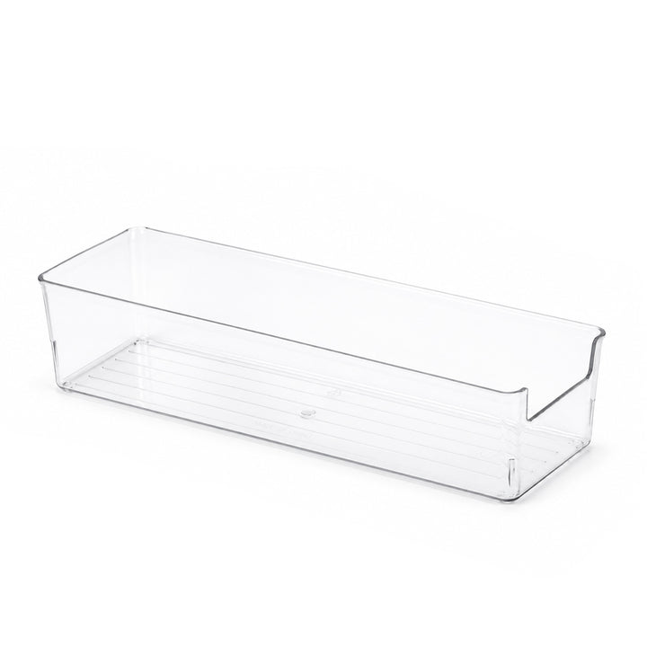 Clear lash storage box, open-access design, stackable, holds multiple lash trays, crystal-clear for instant style identification.