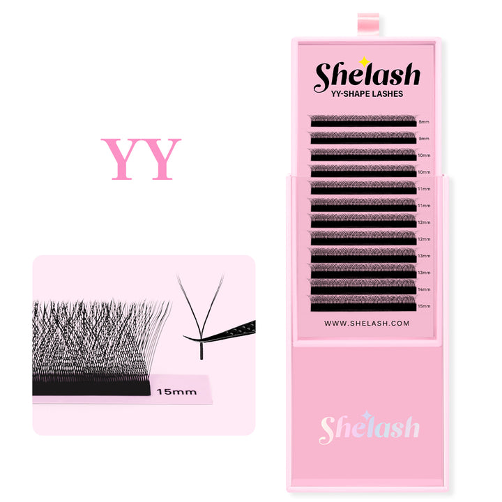 SHELASH YY  lashes, soft lightweight, slim base for easy fanning & quick volume lash applications
