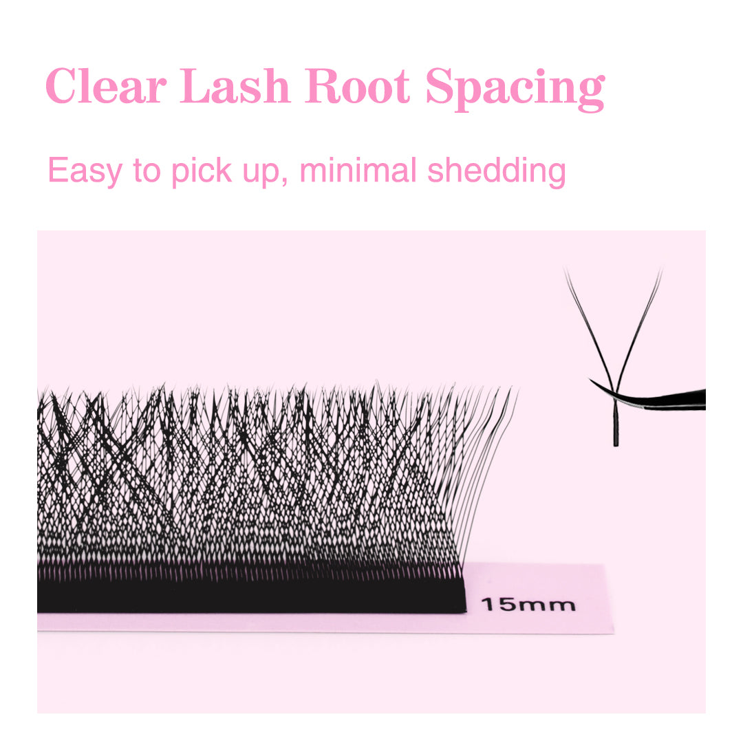 SHELASH YY  lashes, soft lightweight, slim base for easy fanning & quick volume lash applications