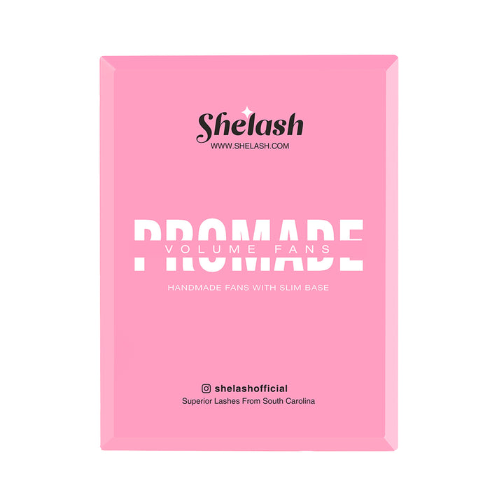 SHELASH 5D Premade Volume Fans, pointy base, matte black, time-saving for professional mega volume lash extensions