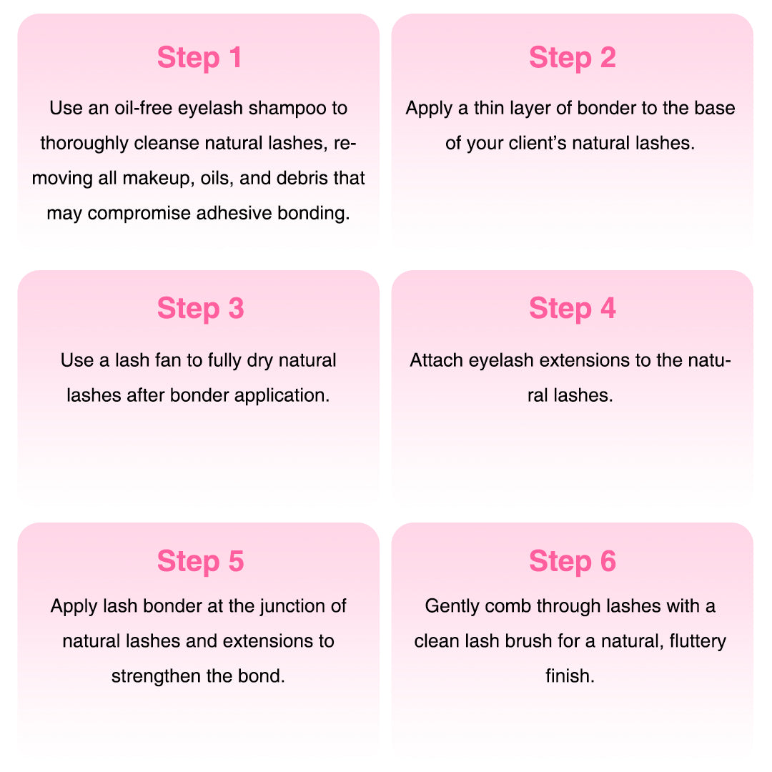 Shelash Super Bonder: 15ml pink lash extension accelerator & sealer boosts retention, waterproof, flexible, hypoallergenic for pro use.