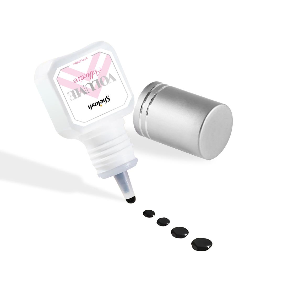 Shelash 0.5-1s Volume Lash Glue, waterproof, 6-8 weeks retention, professional lash adhesive.