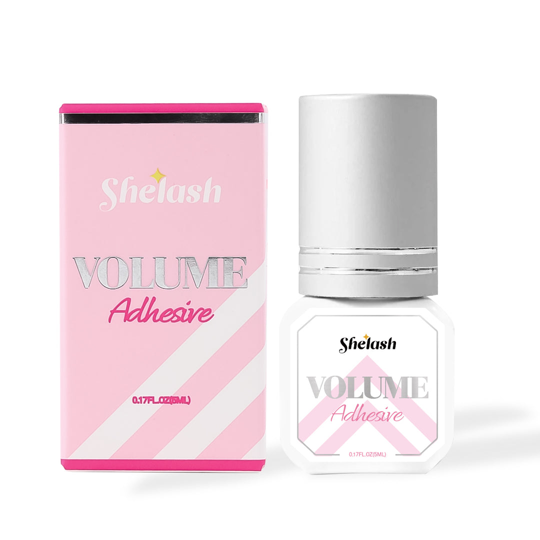 Shelash 0.5-1s Volume Lash Glue, waterproof, 6-8 weeks retention, professional lash adhesive.