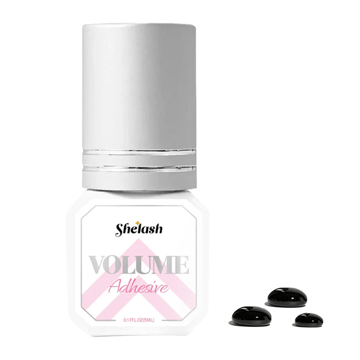 Shelash 0.5-1s Volume Lash Glue, waterproof, 6-8 weeks retention, professional lash adhesive.